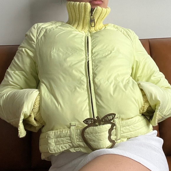 Y2K Miss Sixty lime green puffer jacket - Picture 2 of 8